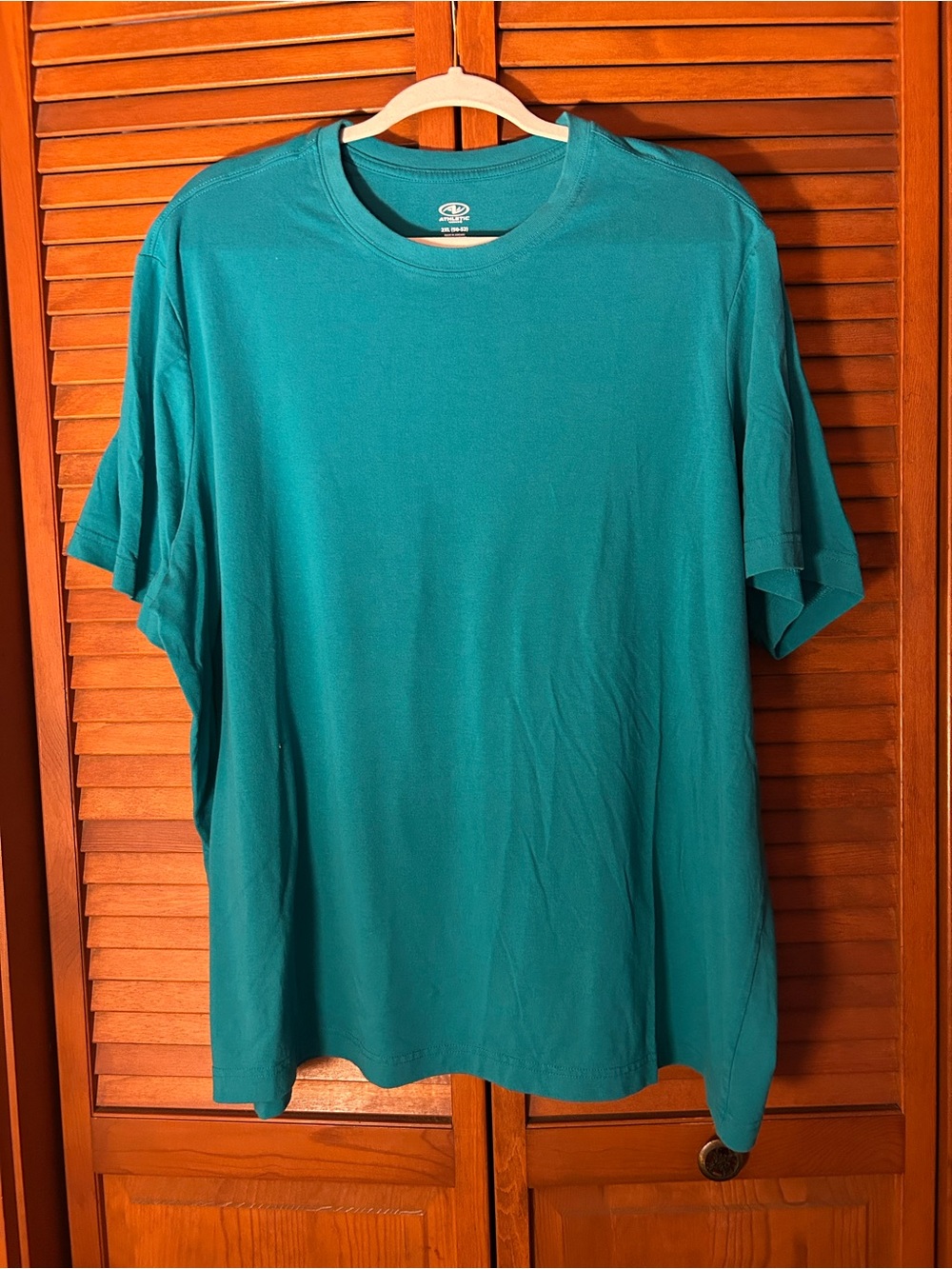 Athletic Works Teal Short Sleeve Crew Neck T-Shirt